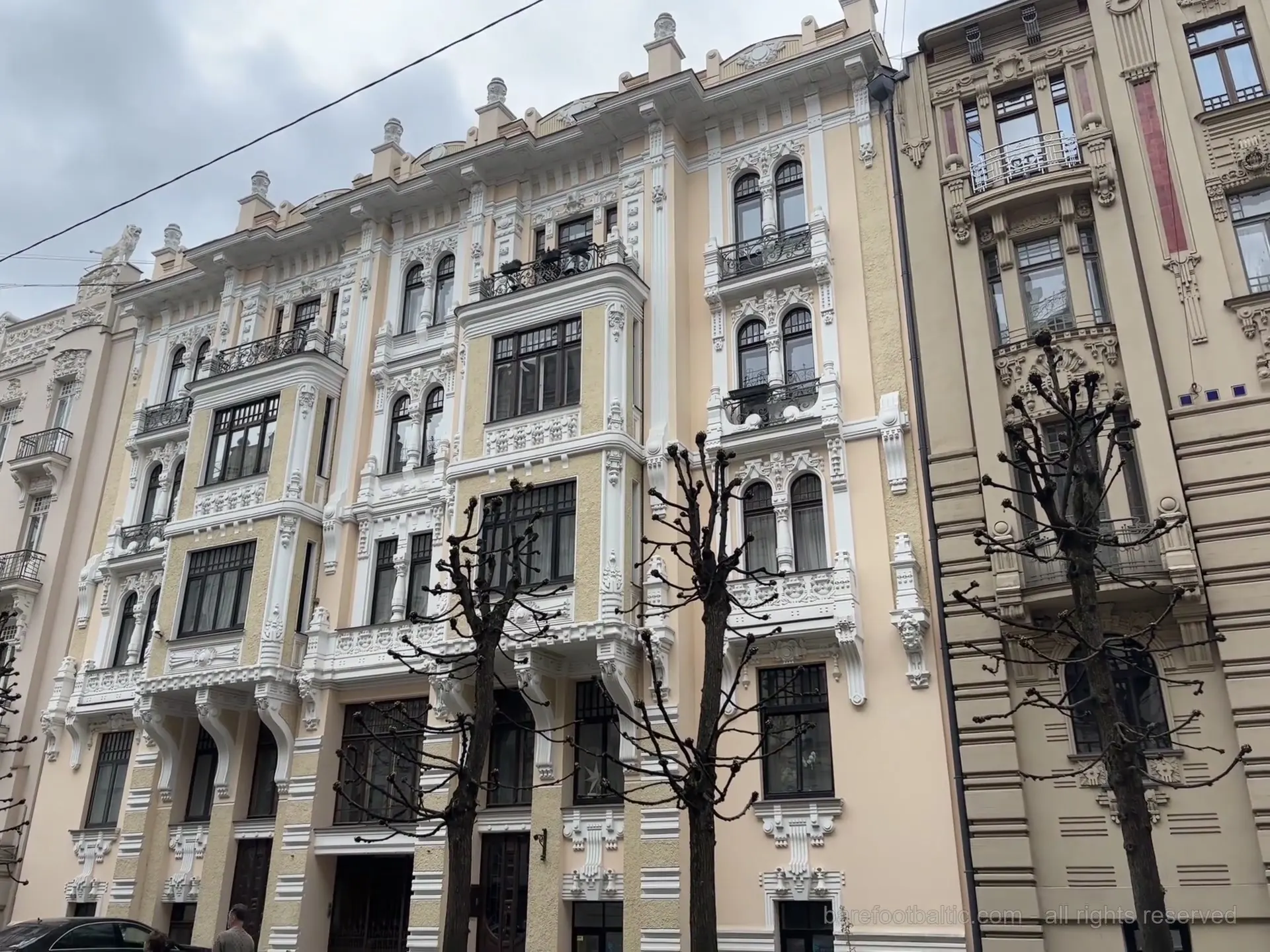 Art Nouveau facade in Riga&rsquo;s Quiet Centre