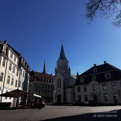 Our Lady of Sorrows Catholic Church near Riga Castle, Latvia