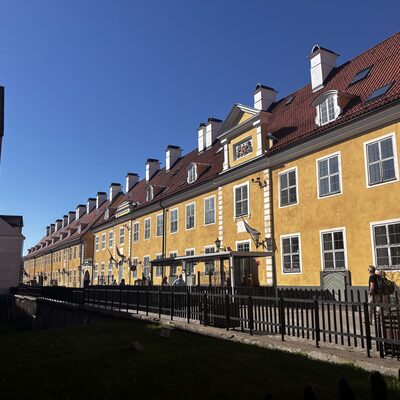 Jacob's Barracks (Jēkaba kazarmas) running along the line of the old city wall, Riga, Latvia