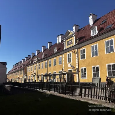 Jacob's Barracks (Jēkaba kazarmas) running along the line of the old city wall, Riga, Latvia