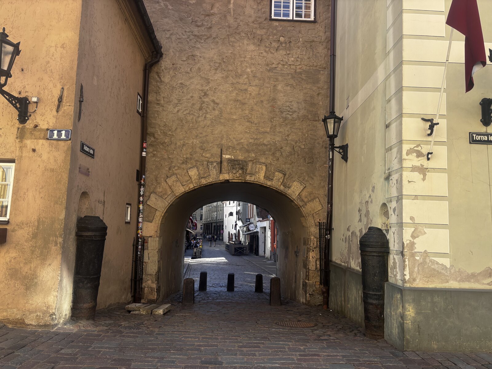The Swedish Gate on Torņa iela in Riga Old Town, Latvia