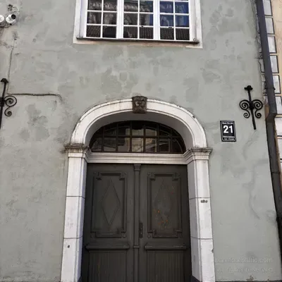 The baroque doorway of number 21, Riga, Latvia
