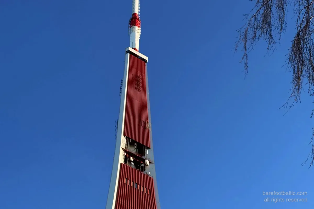 Riga's 368.5 m TV Tower — the tallest free-standing structure in the European Union.