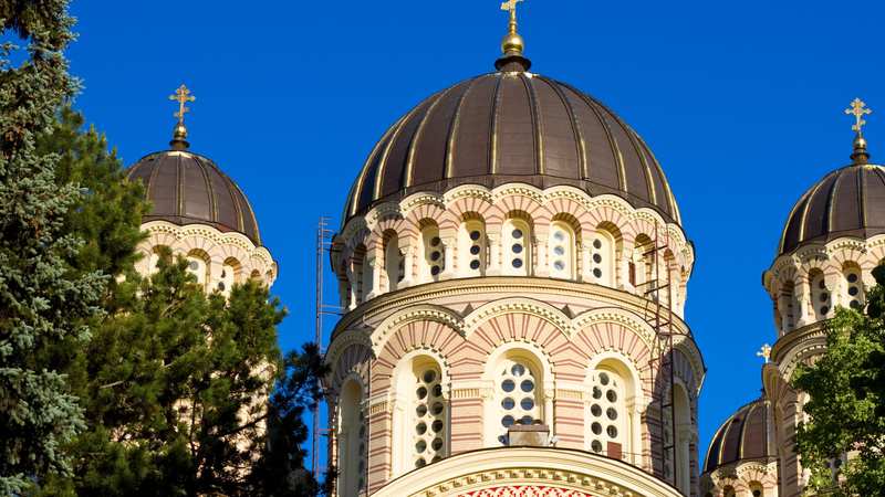Art Nouveau façade in Riga