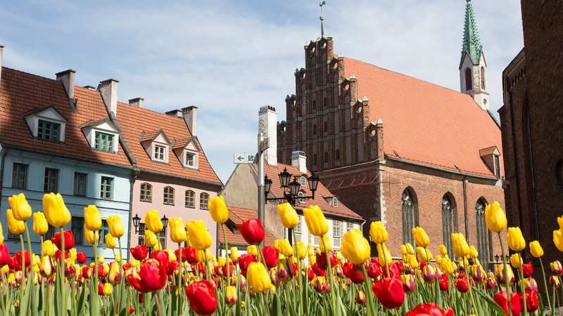Riga Old Town cobblestone streets