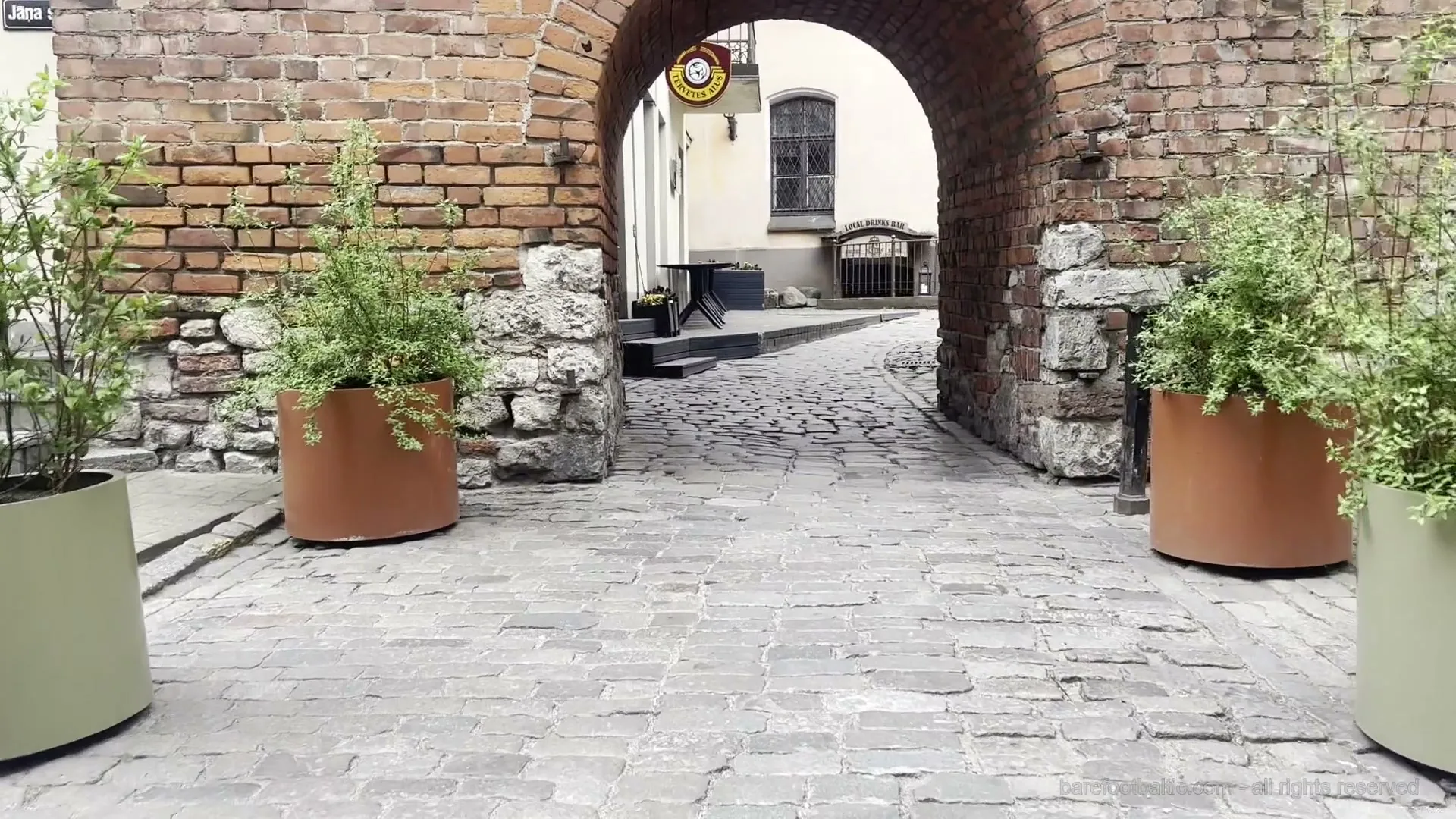 Brick passage in Riga Old Town