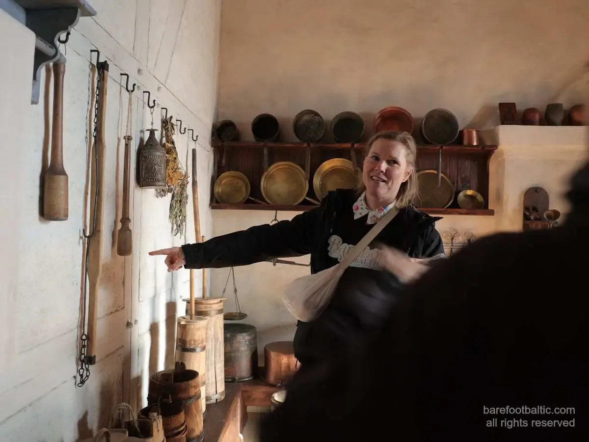 Daiga explaining at Bauska Castle
