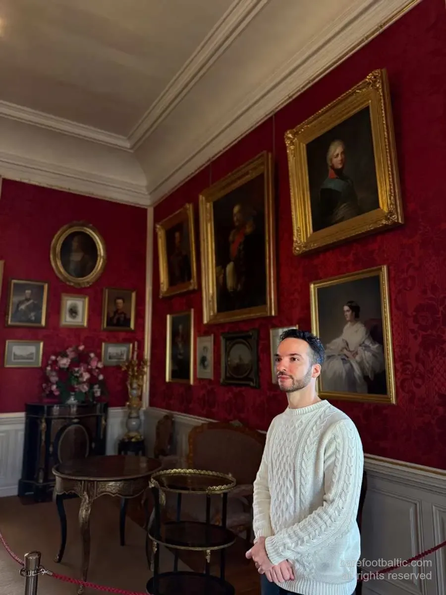 The red room at Rundāle Palace, a Bartolomeo Rastrelli baroque interior